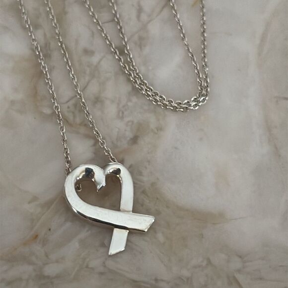 Tiffany & Co. Paloma Picasso Loving Heart Necklace Sterling Silver - Picture 4 of 8
